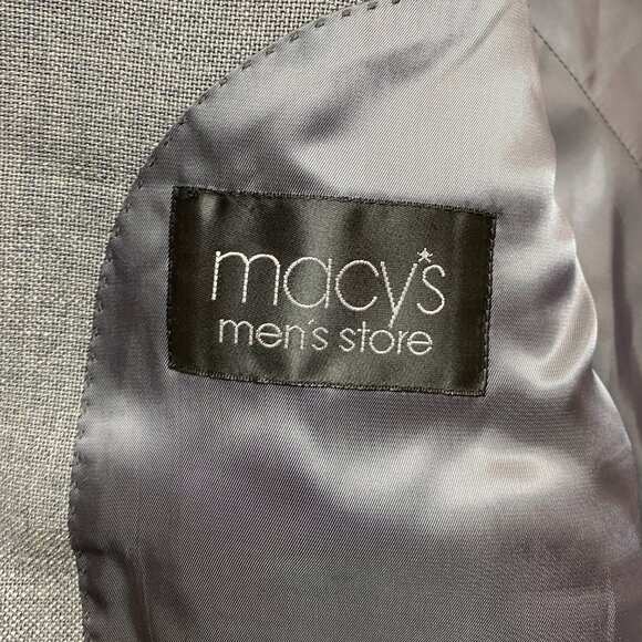 Lauren Ralph Lauren Blazer Men's 42S Gray Nail Head Sport Coat 2 Button Jacket - Picture 10 of 15